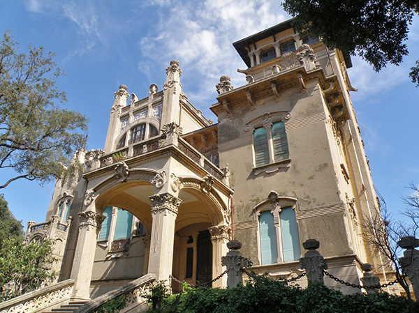 façade de la villa Zanetti à Savone en Italie